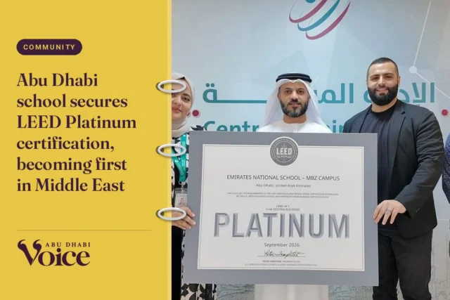 Abu Dhabi school secures LEED Platinum certification, becoming first in Middle East