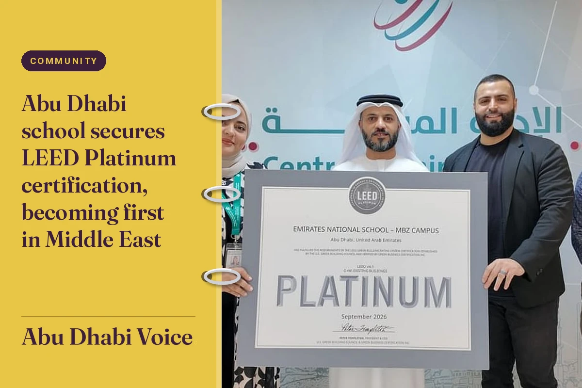 Abu Dhabi school secures LEED Platinum certification, becoming first in Middle East