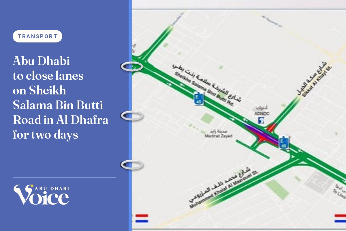 Abu Dhabi to close lanes on Sheikh Salama Bin Butti Road in Al Dhafra for two days