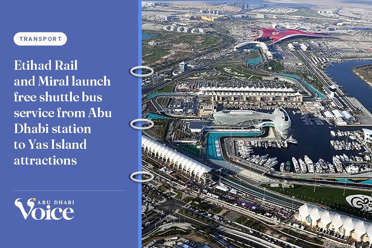 Etihad Rail and Miral launch free shuttle bus service from Abu Dhabi station to Yas Island attractions