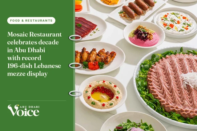 Mosaic Restaurant celebrates decade in Abu Dhabi with record 196-dish Lebanese mezze display