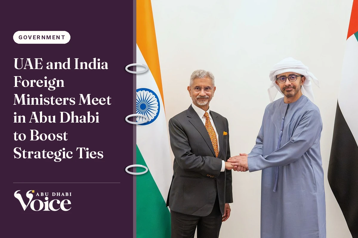 UAE and India Foreign Ministers Meet in Abu Dhabi to Boost Strategic Ties